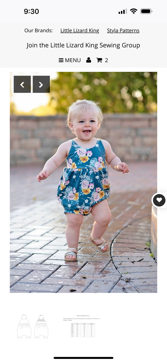 Custom bubble romper Amie